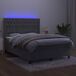 Cama box spring colchón y LED terciopelo - Diseño de botones 140x190 Cama box spring colchón y LED terciopelo - Diseño de botones 140x190 Gris Claro