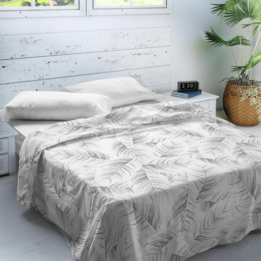 SANDAL - Conjunto de Lençóis Impressos Cama 2 Peças 90 - Algodão extra macio - Inclui lençol plano + 1 fronha - ACANTO STONE