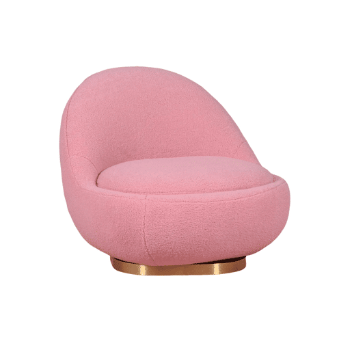 Poltrona giratório de design estofado em algodão - Corsica