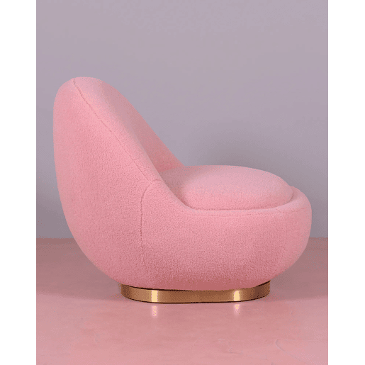 Poltrona giratório de design estofado em algodão - Corsica