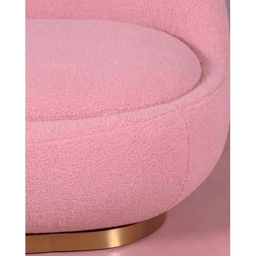 Poltrona giratório de design estofado em algodão - Corsica