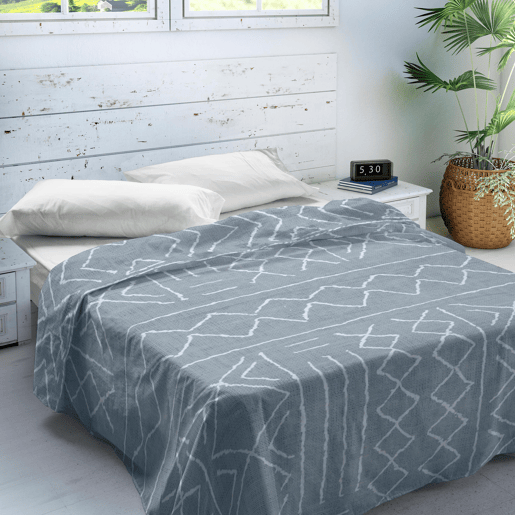 SANDAL - Conjunto de Lençóis Impressos Cama 2 Peças 135 - Algodão extra macio - Inclui lençol plano + 1 fronha - NAUEK GREY