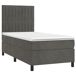 Cama box spring con colchón terciopelo - Rayas verticales 80x200 Cama box spring con colchón terciopelo - Rayas verticales 80x200 Azul