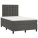 Cama box spring con colchón terciopelo - Botones 120x200 Cama box spring con colchón terciopelo - Botones 120x200 Azul