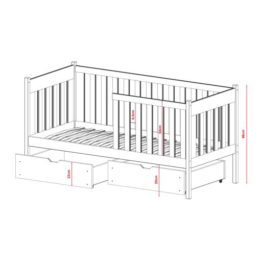 CAMA DE SOLTEIRO INFANTIL ALICJA