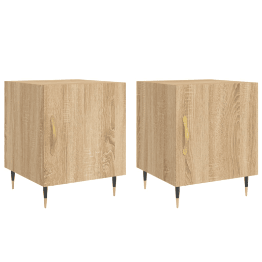 vidaXL Mesa cabeceira 2pcs 40x40x50cm deriv. madeira carvalho sonoma vidaXL Mesa cabeceira 2pcs 40x40x50cm deriv. madeira carvalho sonoma