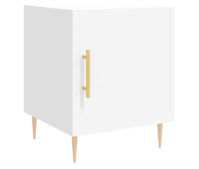 Vidaxl mesita de noche madera de ingeniería blanco 40x40x50 cm