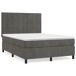 Cama box spring con colchón terciopelo - Bloques con cuadros 140x200 Cama box spring con colchón terciopelo - Bloques con cuadros 140x200 Gris Claro
