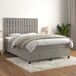 Cama box spring con colchón terciopelo - Botones 140x190 Cama box spring con colchón terciopelo - Botones 140x190 Gris Claro