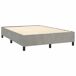 Cama box spring con colchón terciopelo - Botones 140x190 Cama box spring con colchón terciopelo - Botones 140x190 Gris Claro