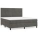 Cama box spring con colchón terciopelo - Rayas verticales 180x200 Cama box spring con colchón terciopelo - Rayas verticales 180x200 Gris Claro