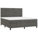 Cama box spring con colchón terciopelo - Rayas verticales 180x200 Cama box spring con colchón terciopelo - Rayas verticales 180x200 Gris Claro