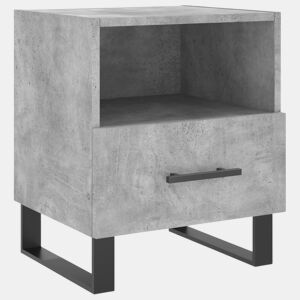 vidaXL Mesa de cabeceira derivados de madeira cinza cimento