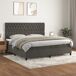 Cama box spring con colchón terciopelo - Diseño de botones 200x200 Cama box spring con colchón terciopelo - Diseño de botones 200x200 Azul