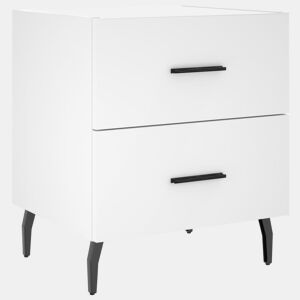 vidaXL Mesa de cabeceira 40x35x47,5 cm derivados de madeira branco