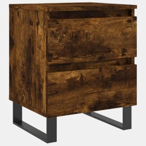 vidaXL Mesa de cabeceira 40x35x50 cm derivados madeira carvalho fumado