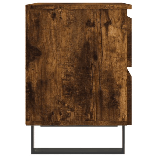 vidaXL Mesa de cabeceira 40x35x50 cm derivados madeira carvalho fumado