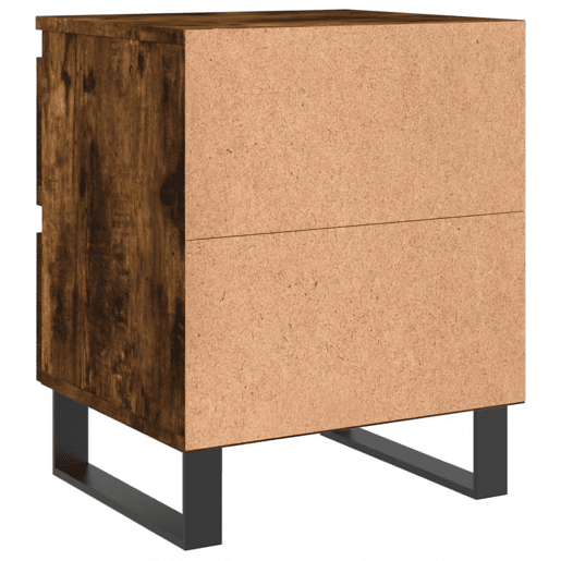 vidaXL Mesa de cabeceira 40x35x50 cm derivados madeira carvalho fumado