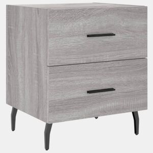 vidaXL Mesa cabeceira 40x35x47,5 cm derivados madeira sonoma cinza