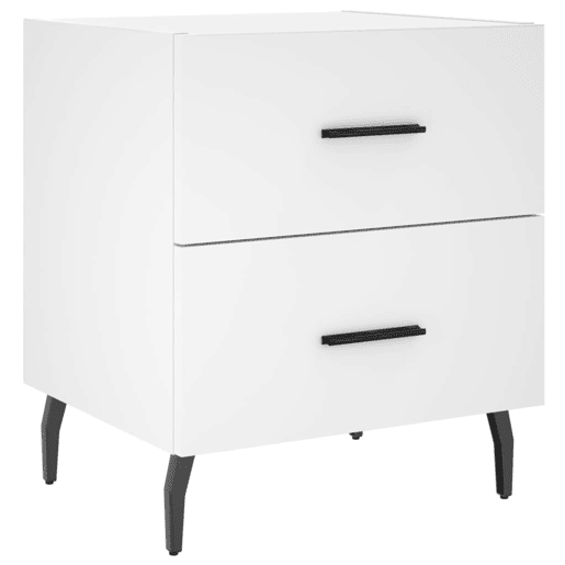 vidaXL Mesas de cabeceira 2 pcs 40x35x47,5 cm deriv. de madeira branco