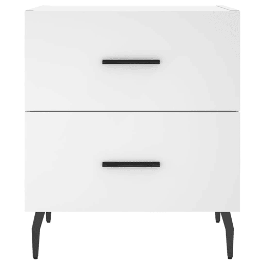 vidaXL Mesas de cabeceira 2 pcs 40x35x47,5 cm deriv. de madeira branco