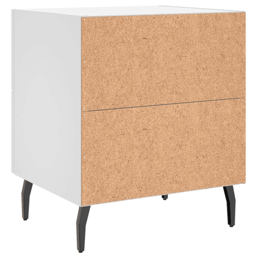 vidaXL Mesas de cabeceira 2 pcs 40x35x47,5 cm deriv. de madeira branco