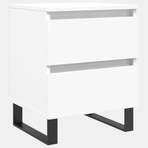 vidaXL Mesa de cabeceira 40x35x50 cm derivados de madeira branco