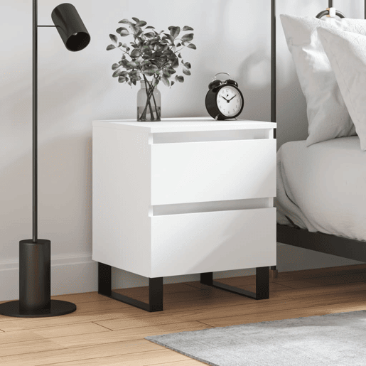 vidaXL Mesa de cabeceira 40x35x50 cm derivados de madeira branco vidaXL Mesa de cabeceira 40x35x50 cm derivados de madeira branco