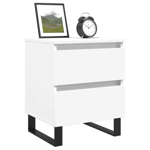 vidaXL Mesa de cabeceira 40x35x50 cm derivados de madeira branco vidaXL Mesa de cabeceira 40x35x50 cm derivados de madeira branco