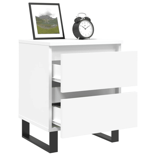 vidaXL Mesa de cabeceira 40x35x50 cm derivados de madeira branco vidaXL Mesa de cabeceira 40x35x50 cm derivados de madeira branco