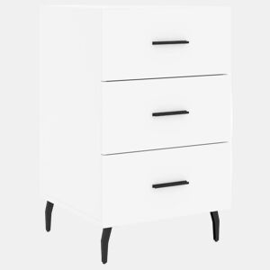 vidaXL Mesa de cabeceira 40x40x66 cm derivados de madeira branco