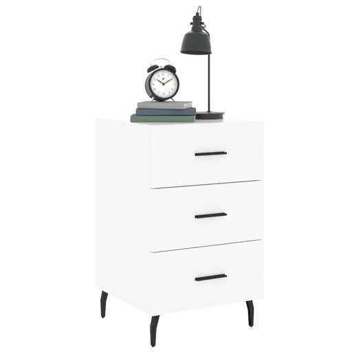 vidaXL Mesa de cabeceira 40x40x66 cm derivados de madeira branco vidaXL Mesa de cabeceira 40x40x66 cm derivados de madeira branco