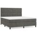 Cama box spring con colchón terciopelo - Diseño de botones 180x200 Cama box spring con colchón terciopelo - Diseño de botones 180x200 Gris Claro