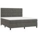 Cama box spring con colchón terciopelo - Diseño de botones 180x200 Cama box spring con colchón terciopelo - Diseño de botones 180x200 Gris Claro