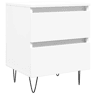vidaXL Mesa de cabeceira 40x35x50 cm derivados de madeira branco