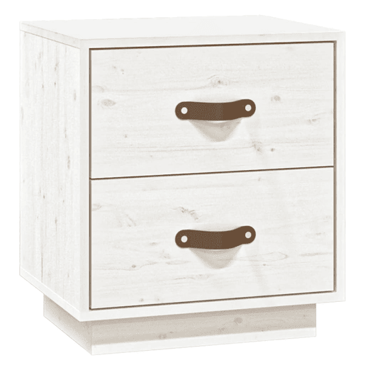 vidaXL Mesa de cabeceira 40x34x45 cm madeira de pinho maciça branco vidaXL Mesa de cabeceira 40x34x45 cm madeira de pinho maciça branco