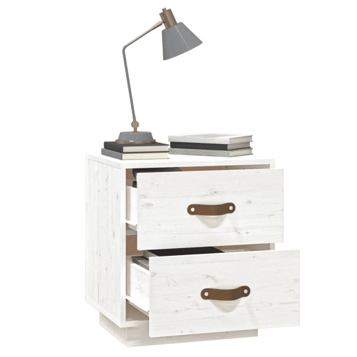 vidaXL Mesa de cabeceira 40x34x45 cm madeira de pinho maciça branco vidaXL Mesa de cabeceira 40x34x45 cm madeira de pinho maciça branco