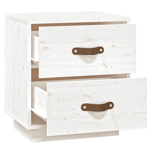 vidaXL Mesa de cabeceira 40x34x45 cm madeira de pinho maciça branco vidaXL Mesa de cabeceira 40x34x45 cm madeira de pinho maciça branco