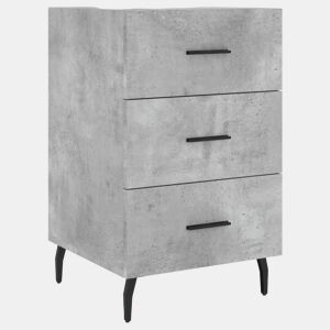 vidaXL Mesa de cabeceira 40x40x66 cm derivados madeira cinza cimento
