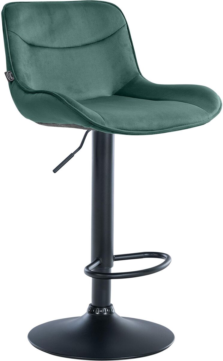 Taburete de bar vonore en terciopelo verde 51x49x85 cm