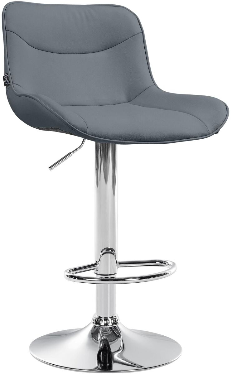 Taburete de bar vonore en polipiel simil cuero (pvc) gris 51x49x85 cm