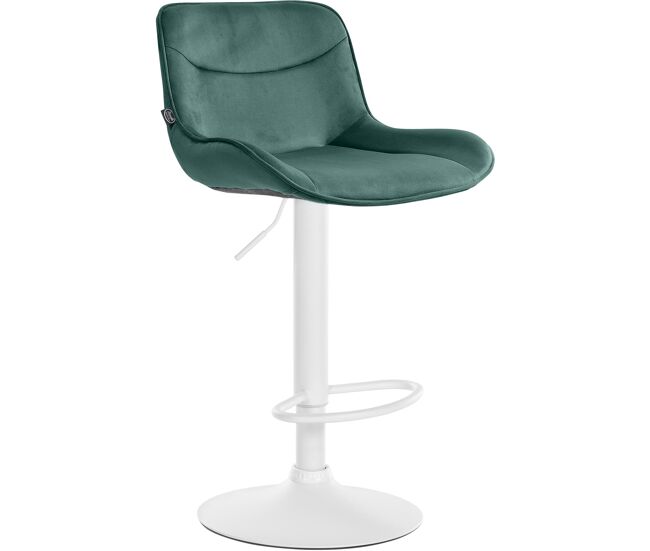Taburete de bar vonore en terciopelo verde 51x49x85 cm
