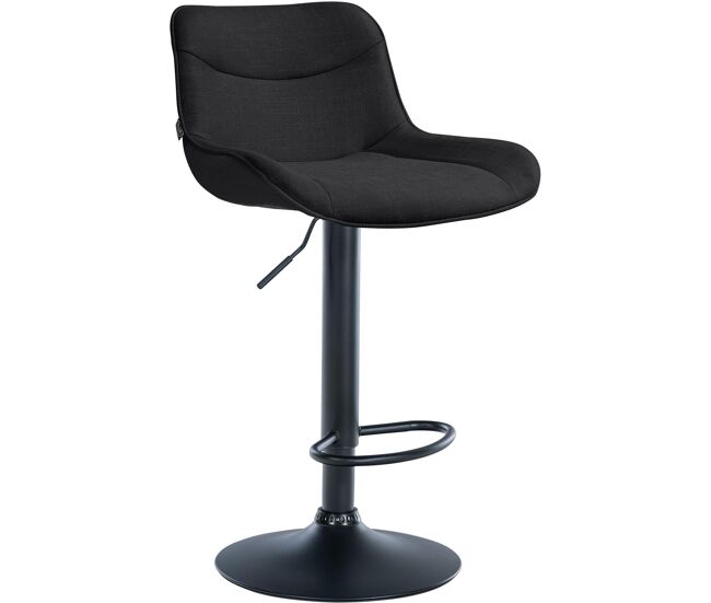Taburete de bar vonore en tela negro 51x49x85 cm
