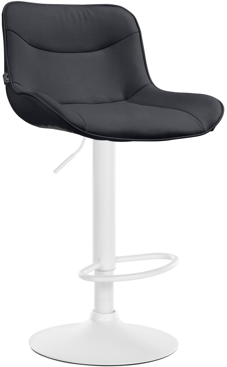 Taburete de bar vonore en polipiel simil cuero (pvc) negro 51x49x85 cm
