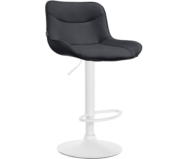 Taburete de bar vonore en polipiel simil cuero (pvc) negro 51x49x85 cm