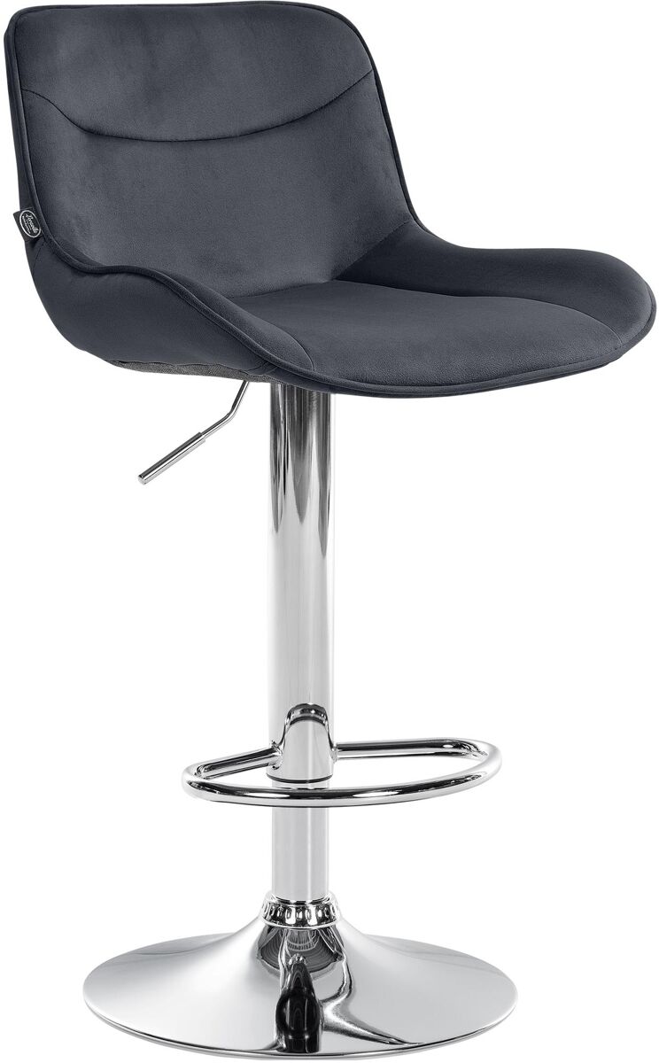 Taburete de bar vonore en terciopelo negro 51x49x85 cm