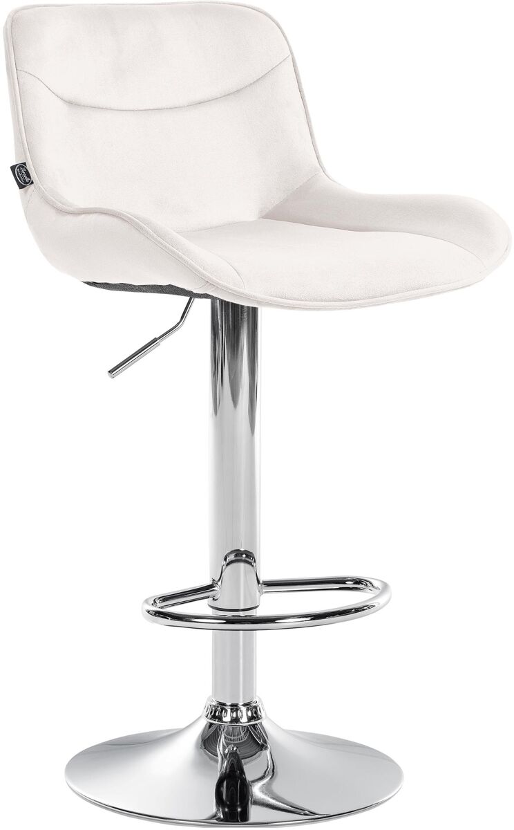 Taburete de bar vonore en terciopelo crema 51x49x85 cm