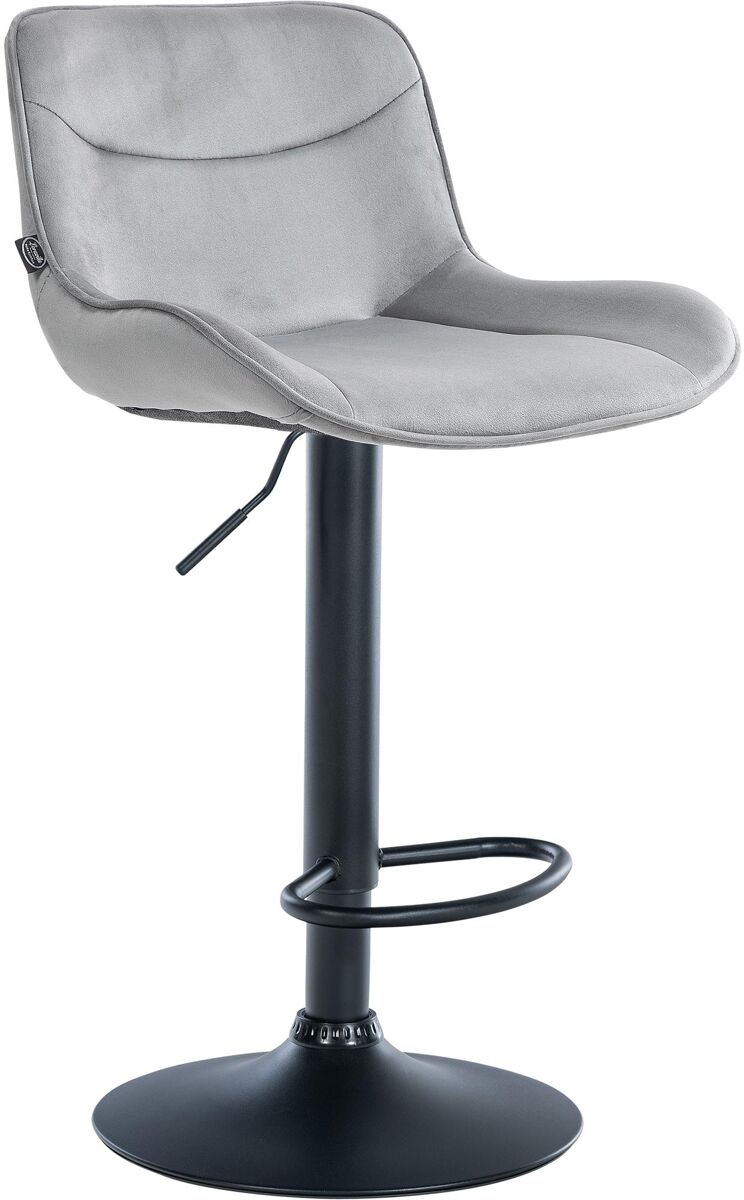 Taburete de bar vonore en terciopelo gris 51x49x85 cm