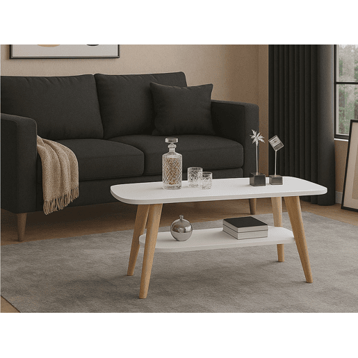 Mesa de Centro Star (Branco, Carvalho)