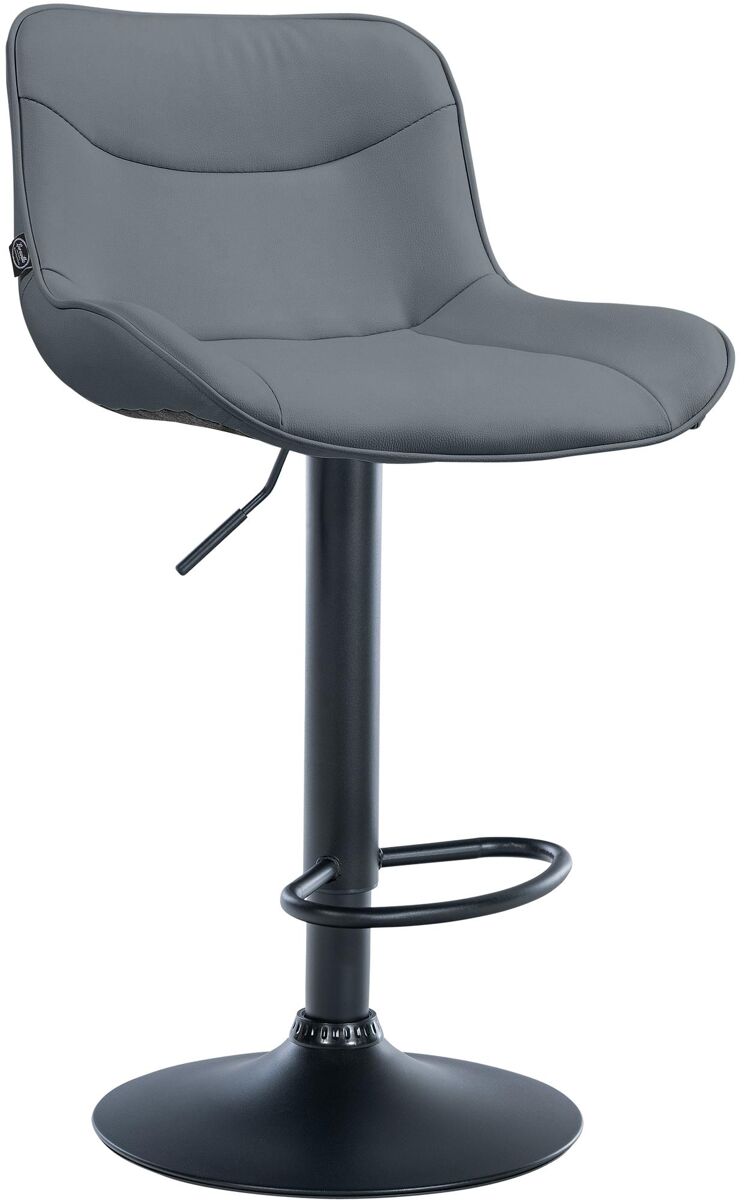 Taburete de bar vonore en polipiel simil cuero (pvc) gris 51x49x85 cm
